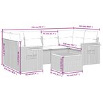 vidaXL Salon de jardin avec coussins 7 Pièces beige résine tressée