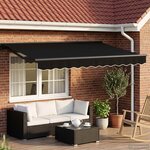vidaXL Auvent rétractable électrique Noir et anthracite 3 5 x 2 5 m