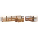 vidaXL Ensemble de canapés d'extérieur 7 pc Naturel