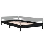vidaXL Lit empilable Noir 80x200 cm Bois de pin massif