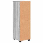 vidaXL Cabinet de salle de bain avec porte Sonoma gris 30 x 35 x 95 cm