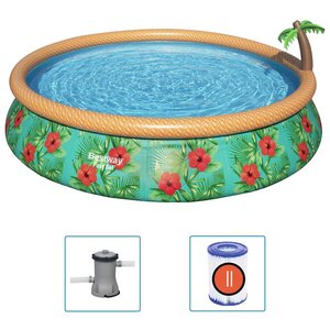 Bestway Ensemble de piscine gonflable Paradise Palms 457x84 cm