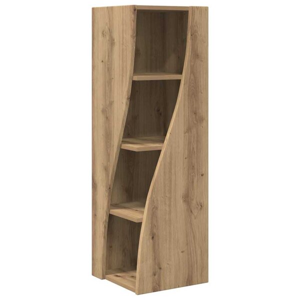 vidaXL Meuble d'angle Blanc 32x32x102cm Bois d'ingénierie