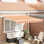 vidaXL Auvent rétractable automatique jaune et orange 350x250 cm