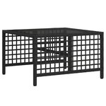 vidaXL Salon de jardin d'angle 3 Pièces avec coussins noir résine tressée