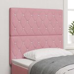 vidaXL Tête de lit LED avec des lumières à LED Rose 100 cm Polyester