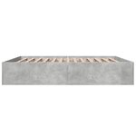 vidaXL Cadre de lit gris béton 200x200 cm bois d'ingénierie