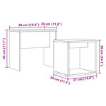 vidaXL Tables basses gigognes 2 Pièces vieux bois bois d'ingénierie