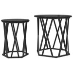 Tables d'appoint vidaXL 2 Pièces en bois noir stratifié