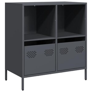 vidaXL Buffet anthracite 68x39x73 5 cm acier laminé à froid