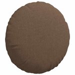vidaXL Coussins de siège 2 Pièces Marron Ø40 x 13 cm tissu