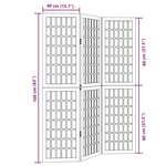 vidaXL Cloison de séparation 3 panneaux blanc bois de paulownia massif