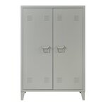 Casier de bureau métallique à 2 portes 110 x 75 x 33 cm gris foncé 03_0009180