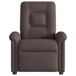 vidaXL Fauteuil de massage inclinable Marron foncé Tissu