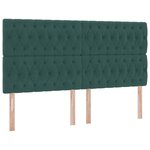vidaXL Lit avec rangement et matelas Vert foncé 160 x 200 cm Velours
