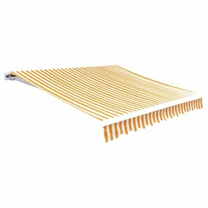 vidaXL Tissu d'auvent Jaune tournesol/blanc 4 x 3 m (cadre non inclus)