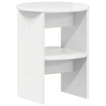 vidaXL Meuble d'appoint 2 pc Blanc Brillant Ø40 x 50 cm