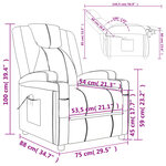 vidaXL Fauteuil de massage Noir Similicuir
