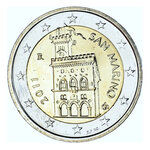 2 euros Saint Marin 2011 face nationale - Palais du gouvernement.