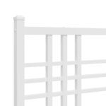 vidaXL Tête de lit de remplacement métal blanc 200 cm