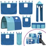 vidaXL Lit mezzanine enfants avec tour bleu 80x200cm bois pin massif