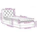 vidaXL Lit avec matelas crème 90x200 cm tissu