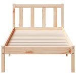 vidaXL Cadre de lit extra long sans matelas 100x210 cm bois massif pin