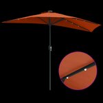vidaXL Parasol de jardin Couleur terre cuite 294 x 150 x 224 cm tissu