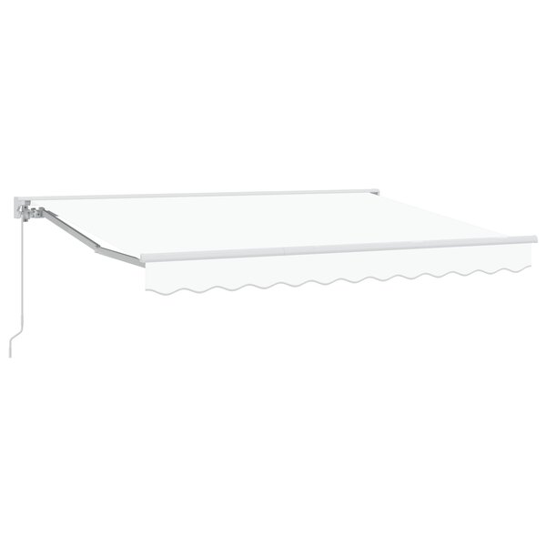 vidaXL Auvent Rétractable Blanc 250x200 cm tissu