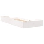 vidaXL Cadre de lit surélevé Blanc 90 x 210 cm Bois massif en pin