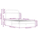 vidaXL Cadre de lit sans matelas 100x190 cm chêne fumé bois ingénierie