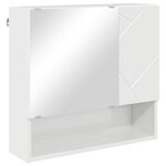 vidaXL Ensemble de mobilier de salle de bain 5 Pièces Blanc brillant