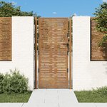 vidaXL Portail de jardin 105x205 cm acier corten conception de carré