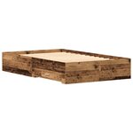 vidaXL Cadre de lit avec tiroirs avec tiroir Bois ancien 120 x 190 cm