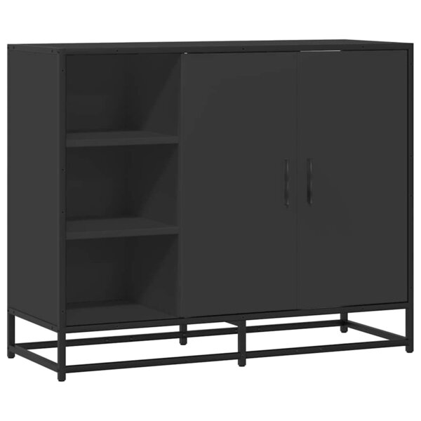 vidaXL Buffet noir 92x35x76 cm bois d’ingénierie