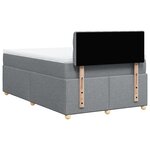 vidaXL Sommier à lattes de lit avec matelas Gris clair 120x200cm Tissu