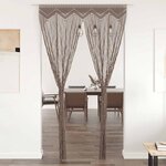 vidaXL Rideau en macramé Taupe 140x240 cm Coton