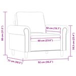 vidaXL Fauteuil Noir 60 cm Similicuir