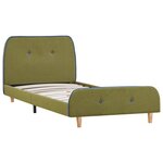 vidaXL Cadre de lit Vert Tissu 90 x 200 cm