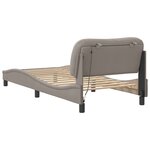 vidaXL Cadre de lit avec lumières LED taupe 80x200 cm tissu