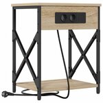 vidaXL Cabinet de chevet 2 Pièces Chêne sonoma 41 x 31 x 51 cm