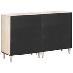 vidaXL Buffet 2 Pièces Blanc 60 x 33 5 x 75 cm Bois de mangue massif