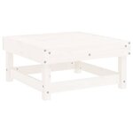 vidaXL Repose-pieds de jardin avec coussins lot de 2 blanc bois de pin