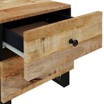 vidaXL Tables de chevet 2 Pièces 40x33x46 cm Bois de manguier solide