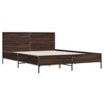 vidaXL Cadre de lit sans matelas chêne marron 160x200 cm