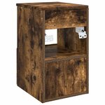 vidaXL Armoire de salle de bain Chêne fumé 30 x 35 x 50 cm