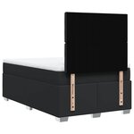 vidaXL Sommier à lattes de lit avec matelas noir 120x190 cm similicuir