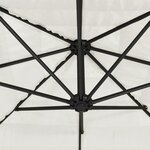 vidaXL Parasol de jardin avec mât en acier blanc 290x290x238 cm