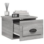vidaXL Table de chevet murale sonoma gris 41 5x36x28 cm