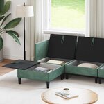 vidaXL Ensemble de meubles pour le salon 5 Pièces Vert Mer Velours